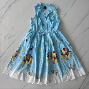 Her Universe Disney Pixar Retro Movie Up Swing Dress Rare Size 10
